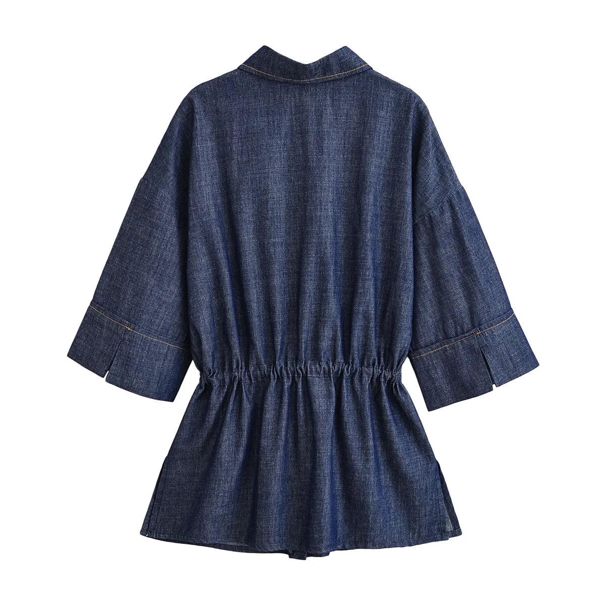 RENATA – סט דנים אלגנטי עם קשירת מותן ומכנס רחב