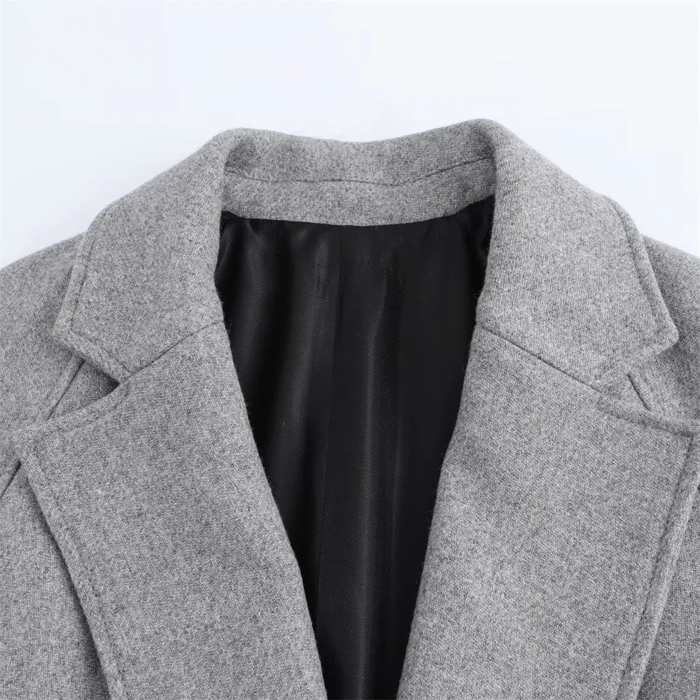 RENÉE – מעיל ארוך רך בגזרת מעטפת עם חגורה