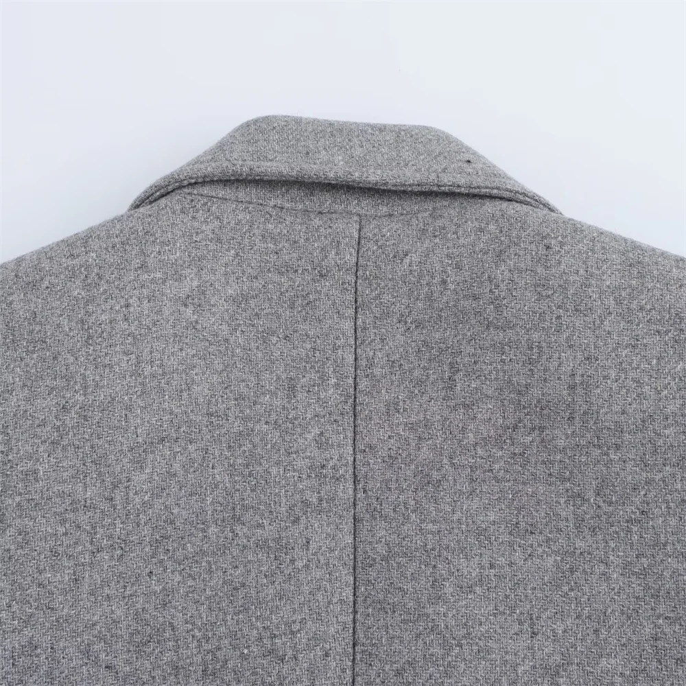 CELINE – מעיל לונג אלגנטי בגזרת לאז’ר עם צווארון קלאסי