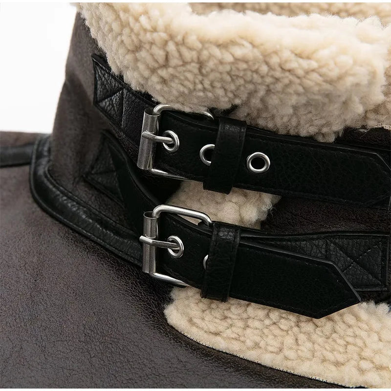 AMELIE - ג'קט בייקר עם בטנת פרווה