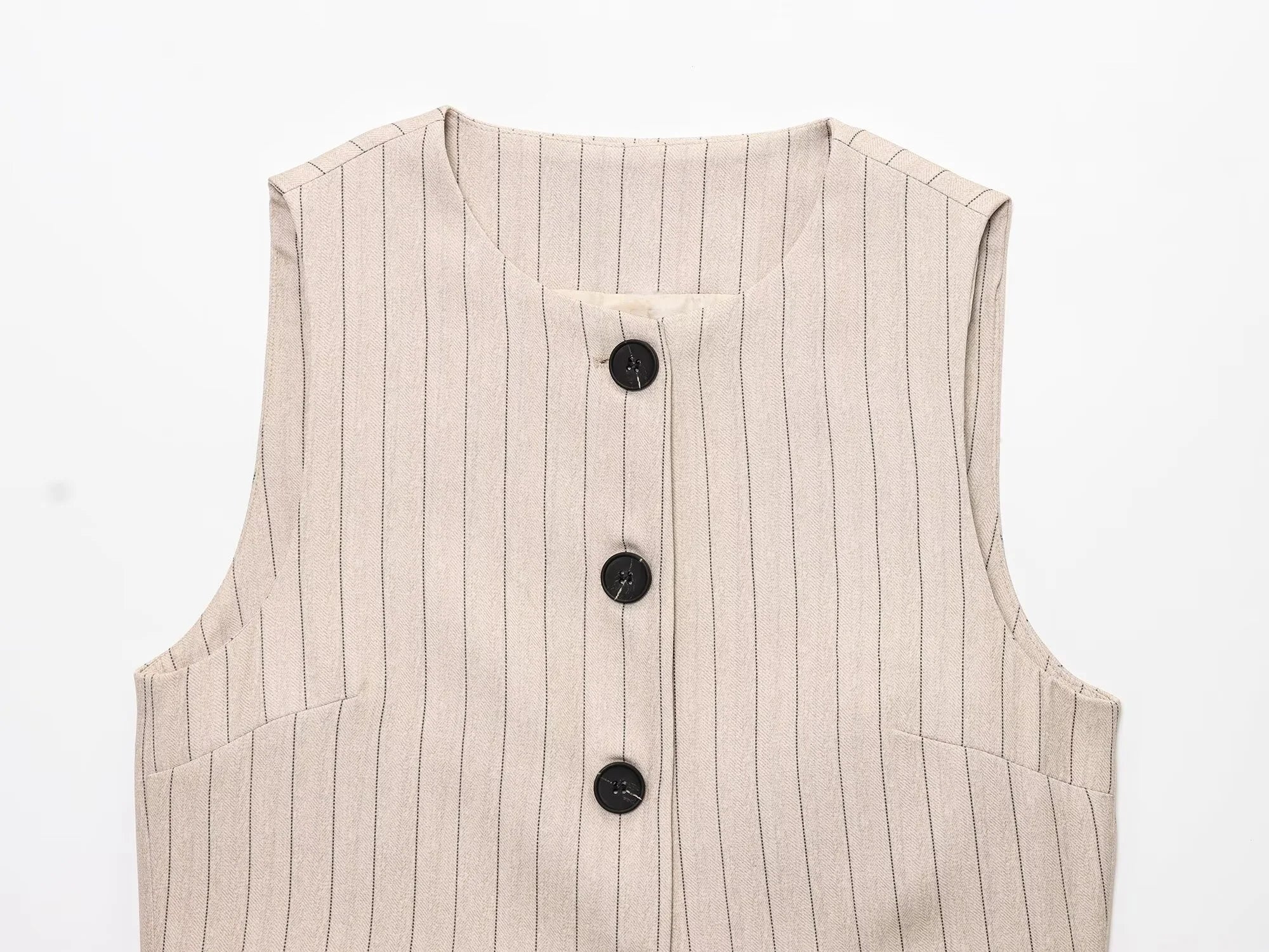 COCO – סט פסים אלגנטי עם טופ ומכנסיים ישרים