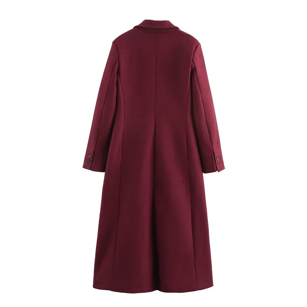 CELINE – מעיל לונג אלגנטי בגזרת לאז’ר עם צווארון קלאסי