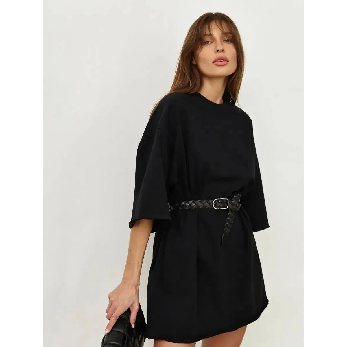 SILK - חולצת כותנה עבה אוברסייז