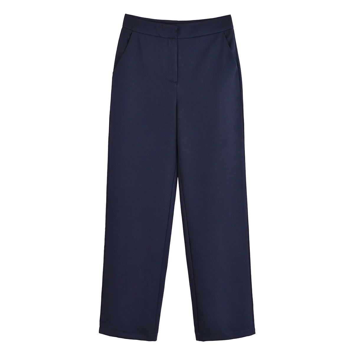 SORA – מכנסיים ישרים בגזרה גבוהה בנייבי