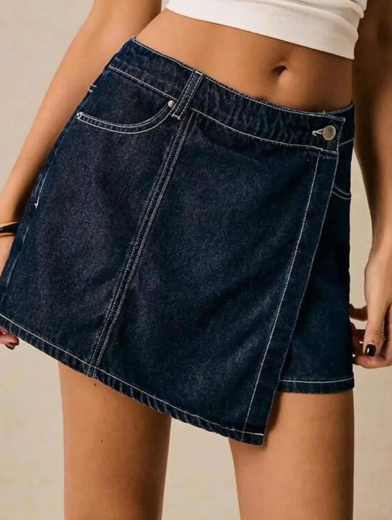 KENDALL – סט דנים: חולצה מכופתרת וחצאית מיני