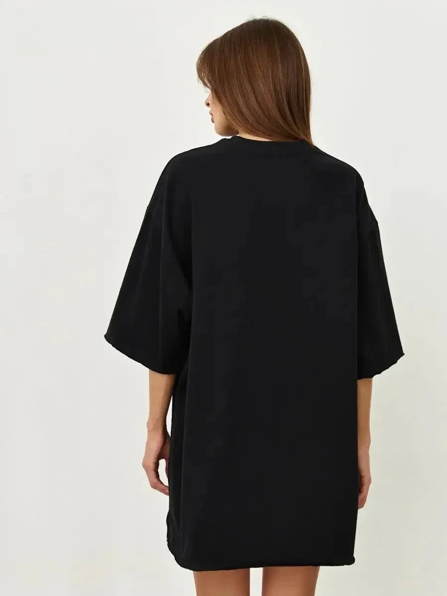 SILK - חולצת כותנה עבה אוברסייז