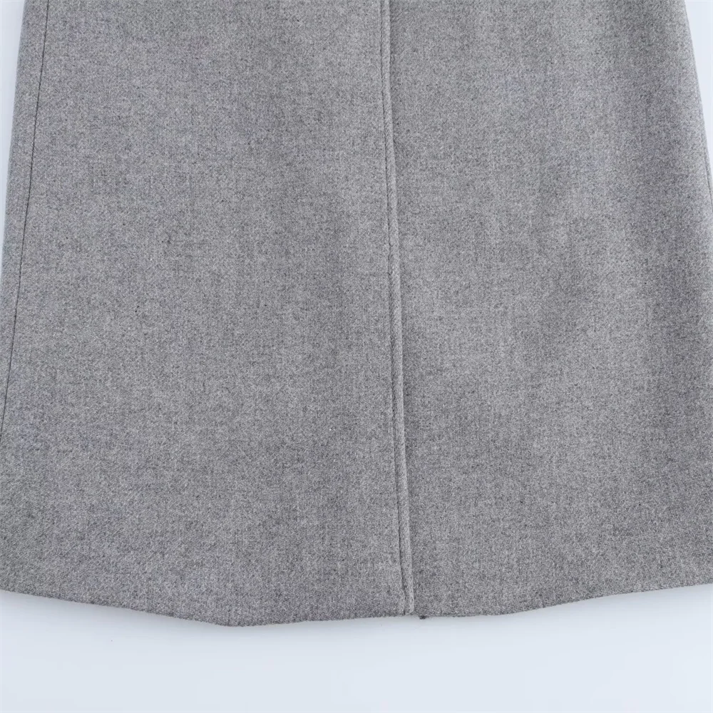 CELINE – מעיל לונג אלגנטי בגזרת לאז’ר עם צווארון קלאסי