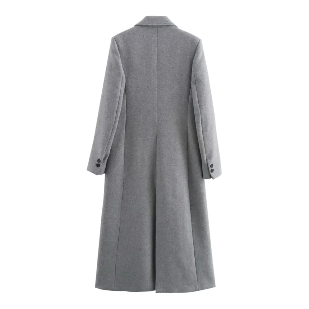 CELINE – מעיל לונג אלגנטי בגזרת לאז’ר עם צווארון קלאסי