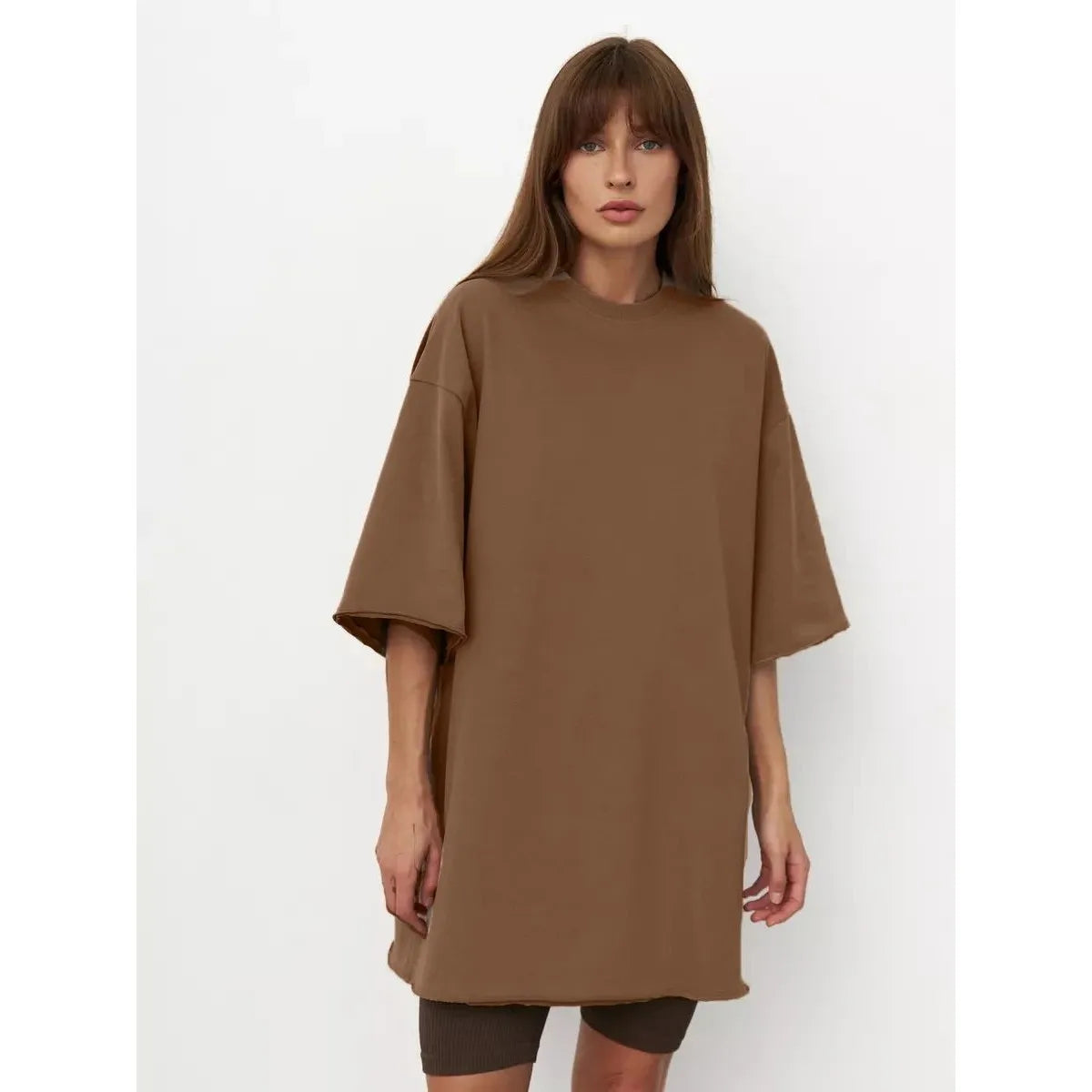 SILK - חולצת כותנה עבה אוברסייז