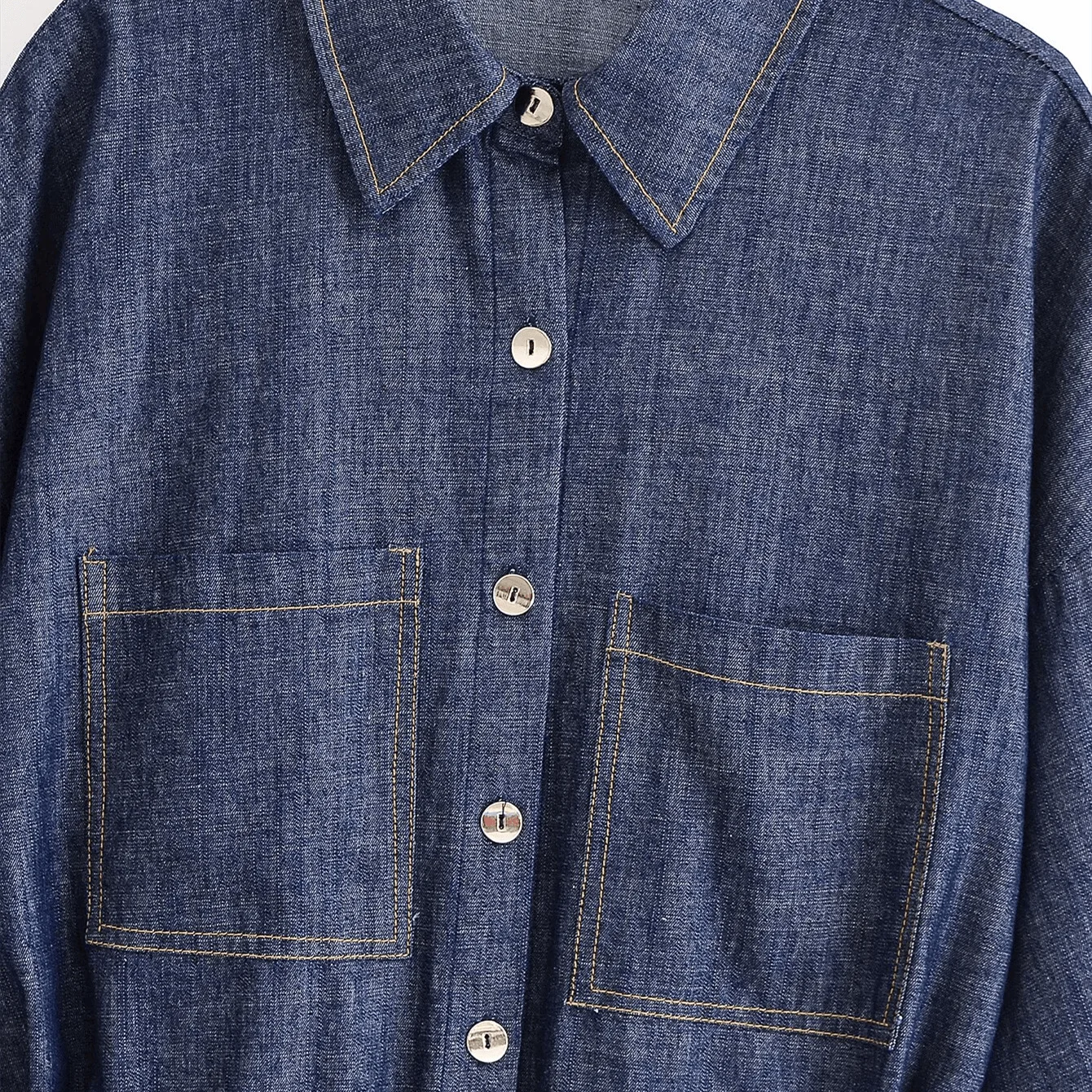 RENATA – סט דנים אלגנטי עם קשירת מותן ומכנס רחב