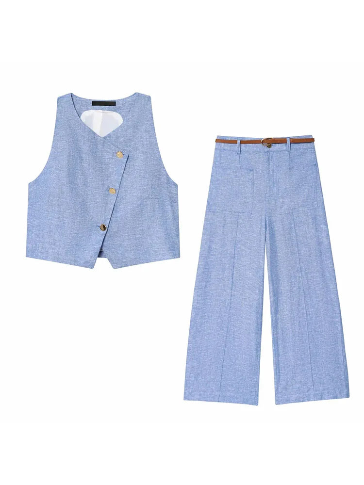 ELISE – סט חליפה מחויט בגזרה גבוהה