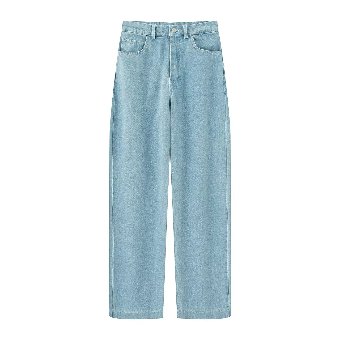 RAYA – סט ג'ינס: ז'קט ומכנסיים ישרים בתכלת