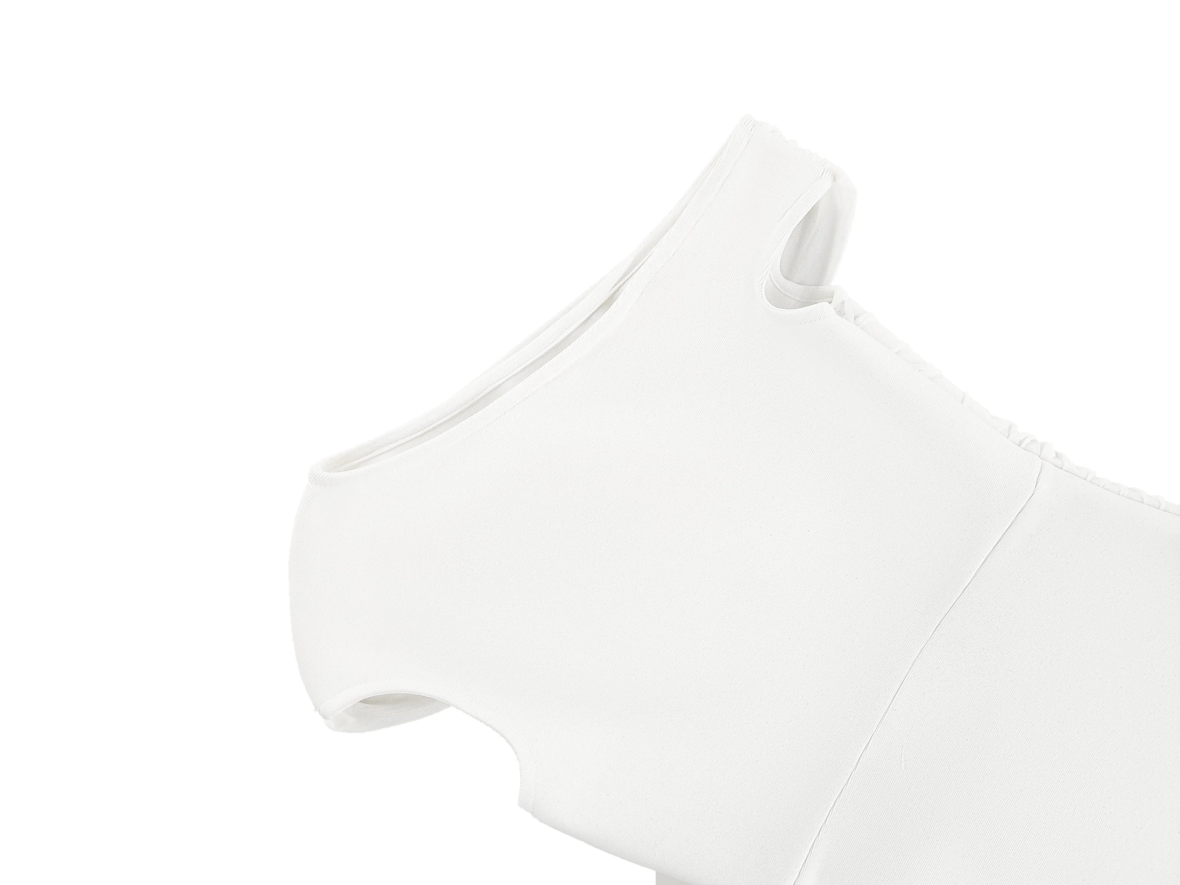 VEGA - שמלת בנדג' מיני כתף אחת פרח יהלום