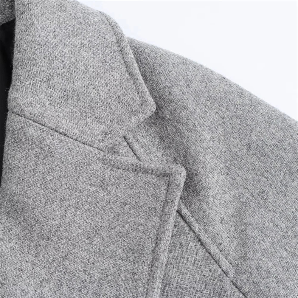 RENÉE – מעיל ארוך רך בגזרת מעטפת עם חגורה