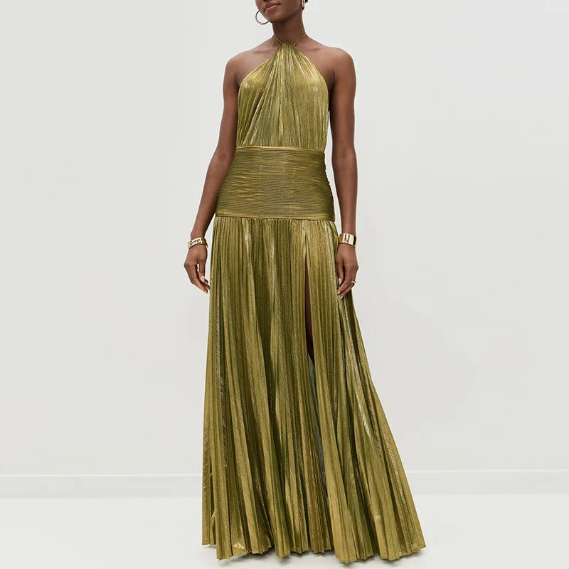 LIVIA – שמלת מקסי סקסית עם שסע גבוה