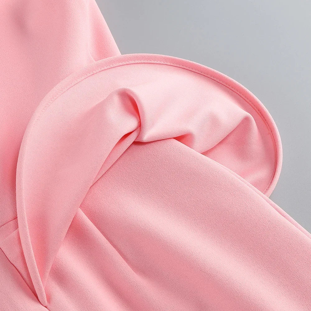 PEARL - שמלת מיני גב חשוף קשת דקורטיבית ללא שרוולים