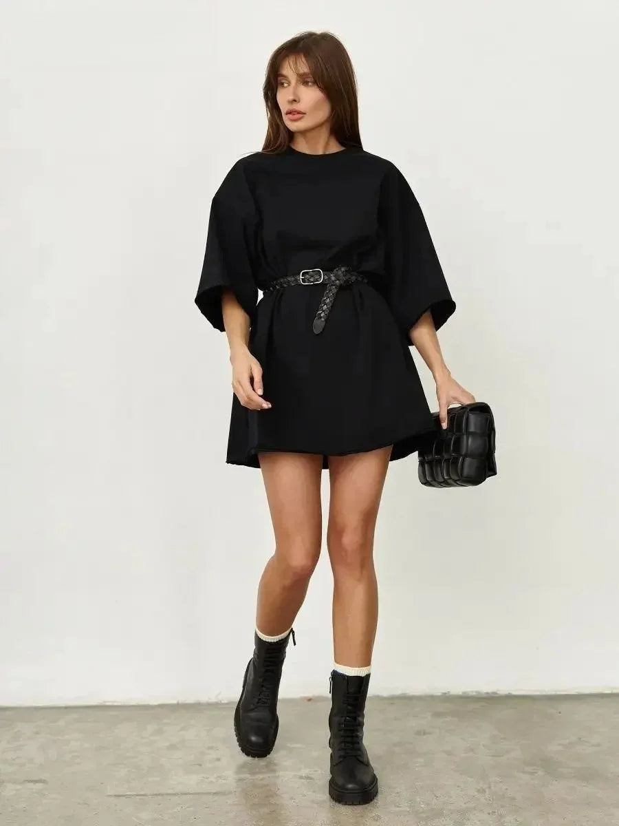 SILK - חולצת כותנה עבה אוברסייז