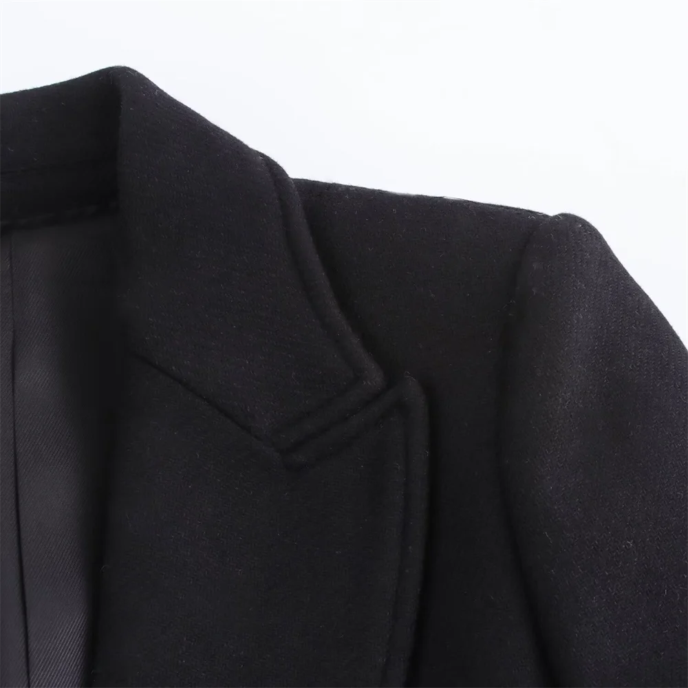 CELINE – מעיל לונג אלגנטי בגזרת לאז’ר עם צווארון קלאסי