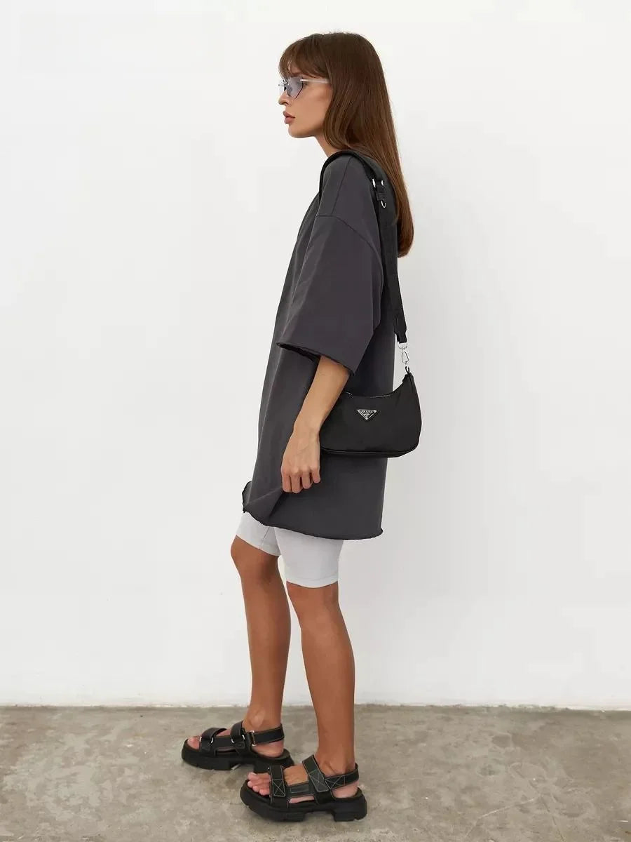 SILK - חולצת כותנה עבה אוברסייז