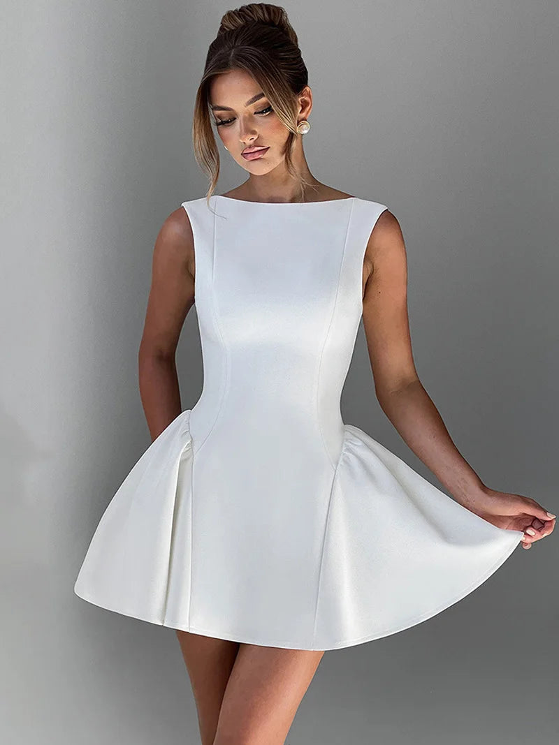 NEVE - שמלת מיני אלגנטית גב חשוף