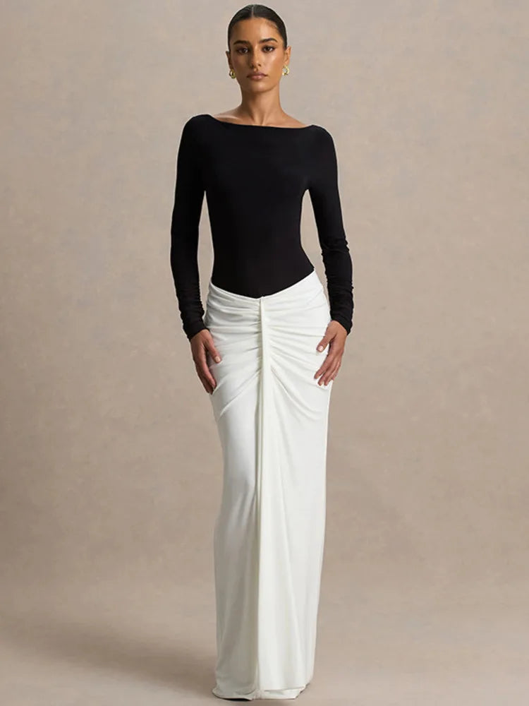 ARYA - שמלת מקסי אלגנטית גב חשוף