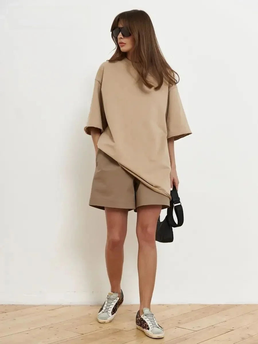 SILK - חולצת כותנה עבה אוברסייז