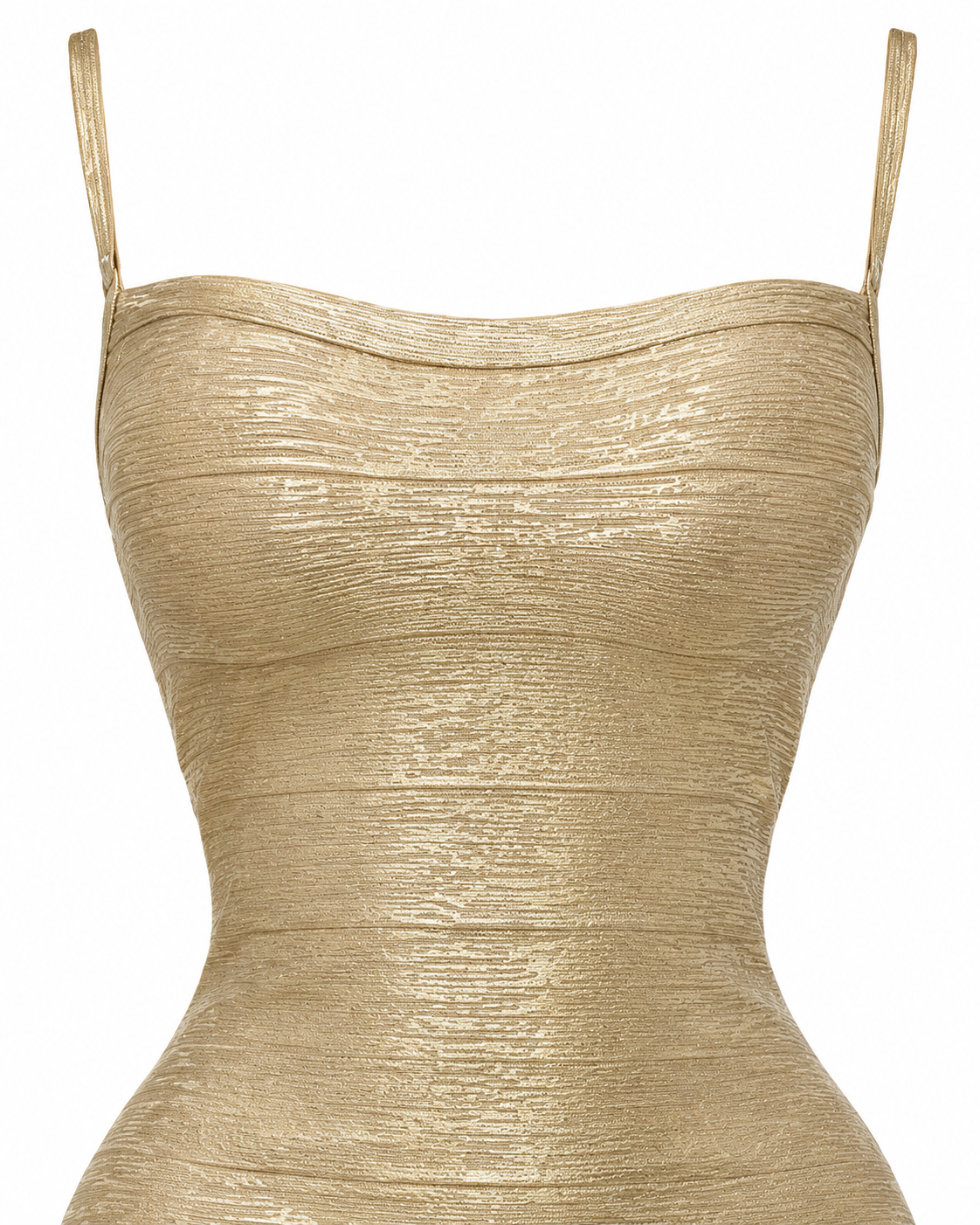 GOLDEN LADY | שמלת מקסי מחטבת