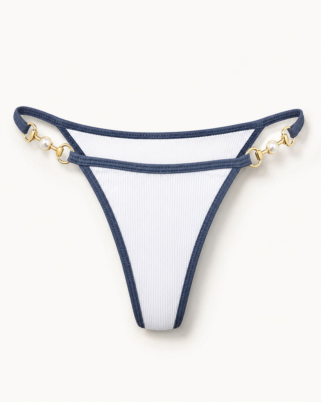 בגד ים נועה | ביקיני הלטר עם פרזול פנינה דקורטיבי
