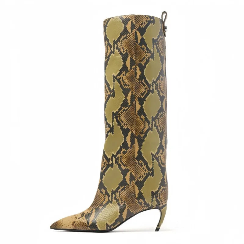 PENNY - מגפי עקב גבוה מחודדים עד הברך