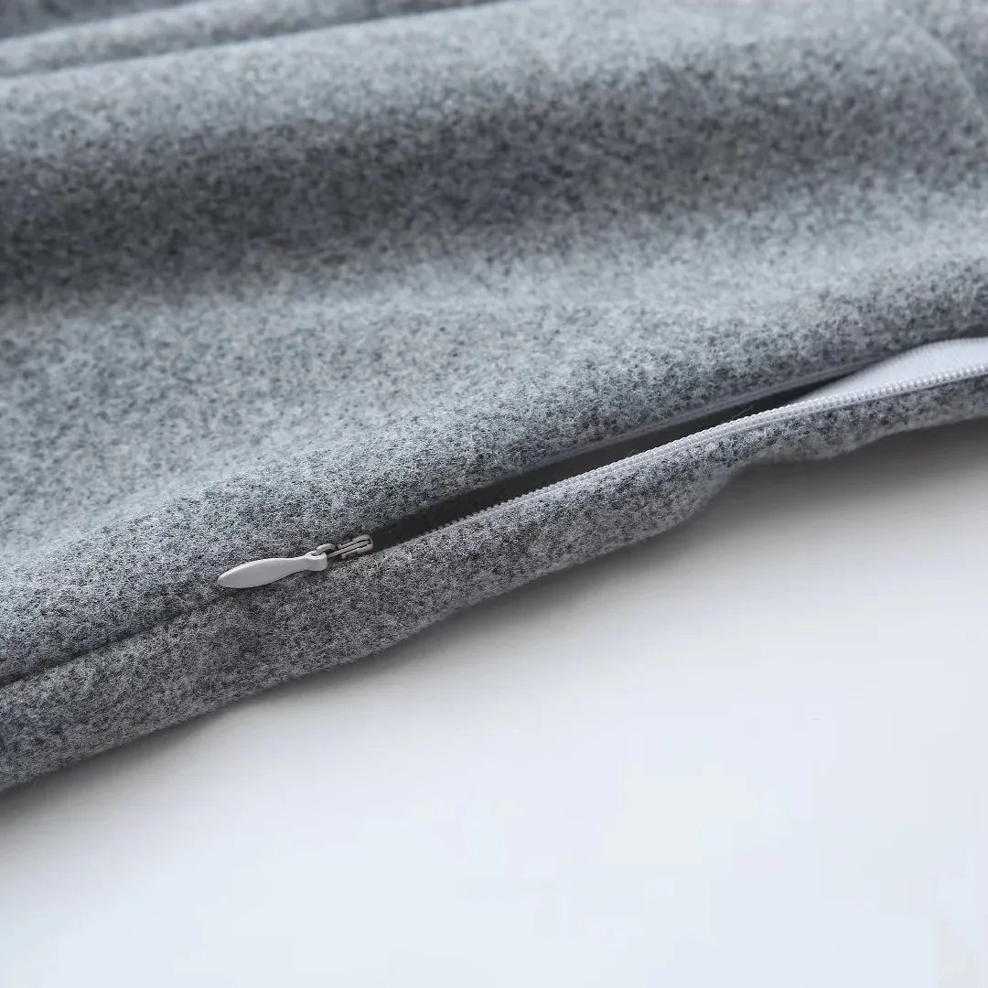 GRACE - סט חליפת צמר בלייזר וחצאית פליסה