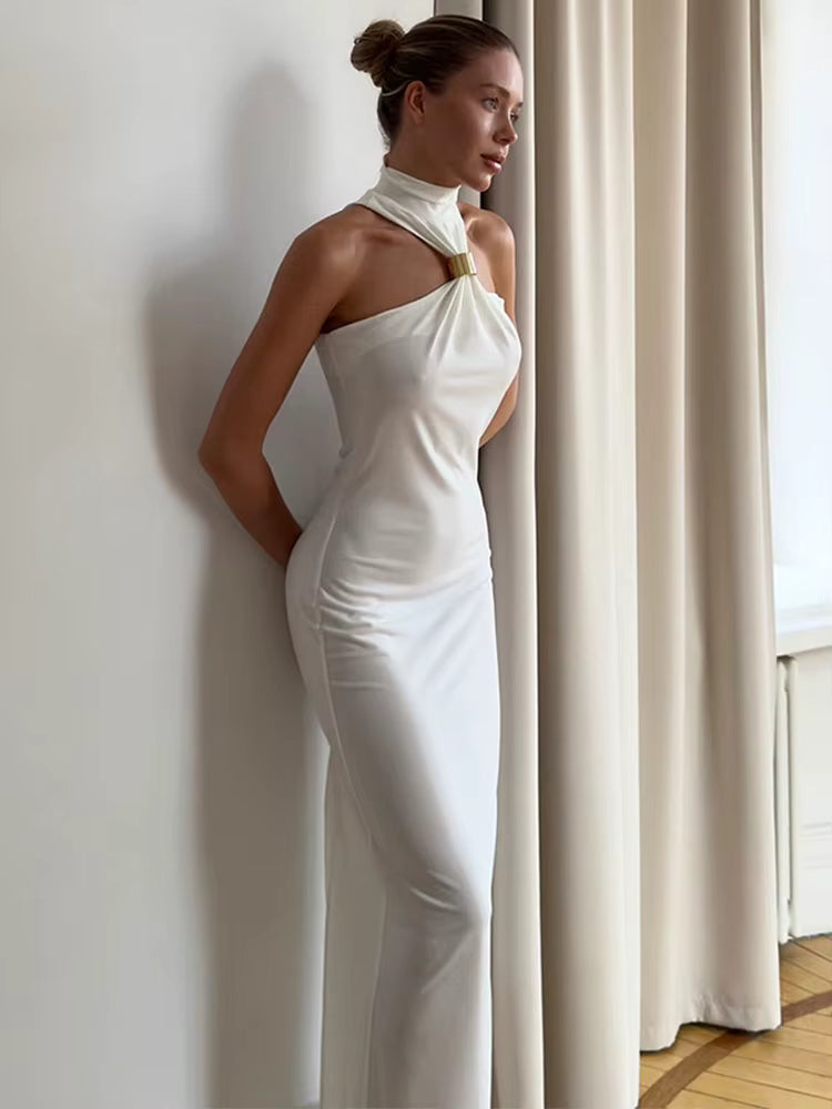 שמלת מקסי אלגנטית עם שסע - Daniella