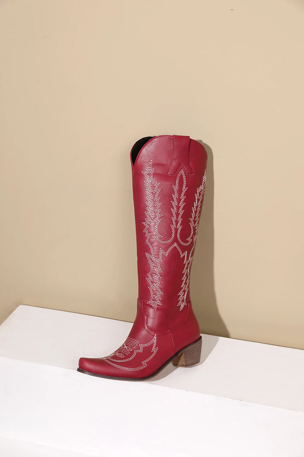 TOKYO - מגפי ברך קאובוי רקמה בוהן מחודדת