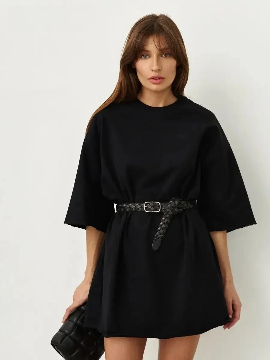 SILK - חולצת כותנה עבה אוברסייז