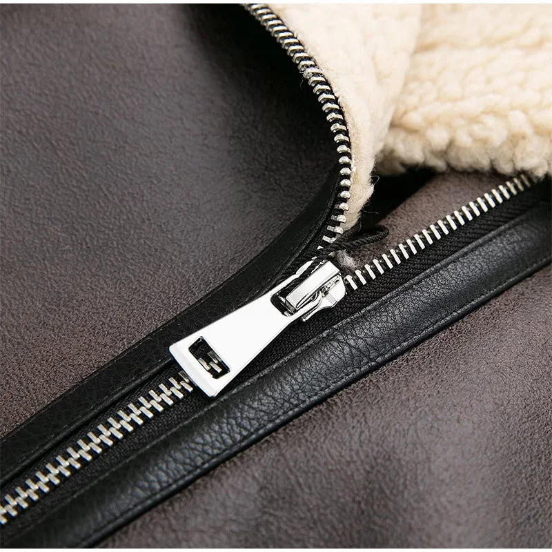 AMELIE - ג'קט בייקר עם בטנת פרווה