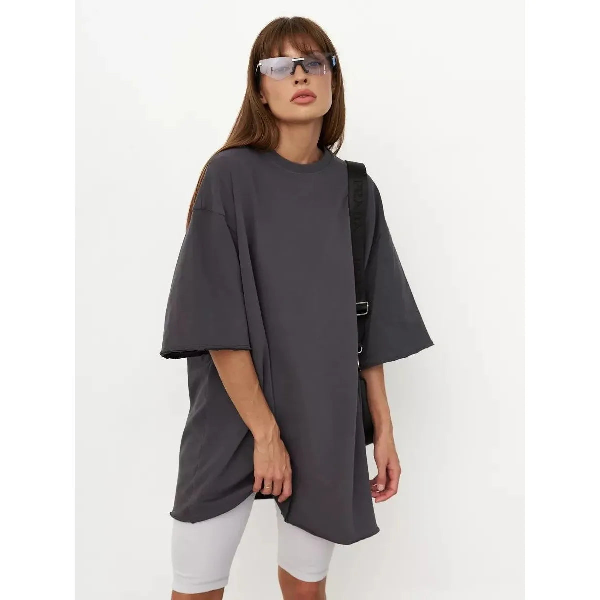 SILK - חולצת כותנה עבה אוברסייז