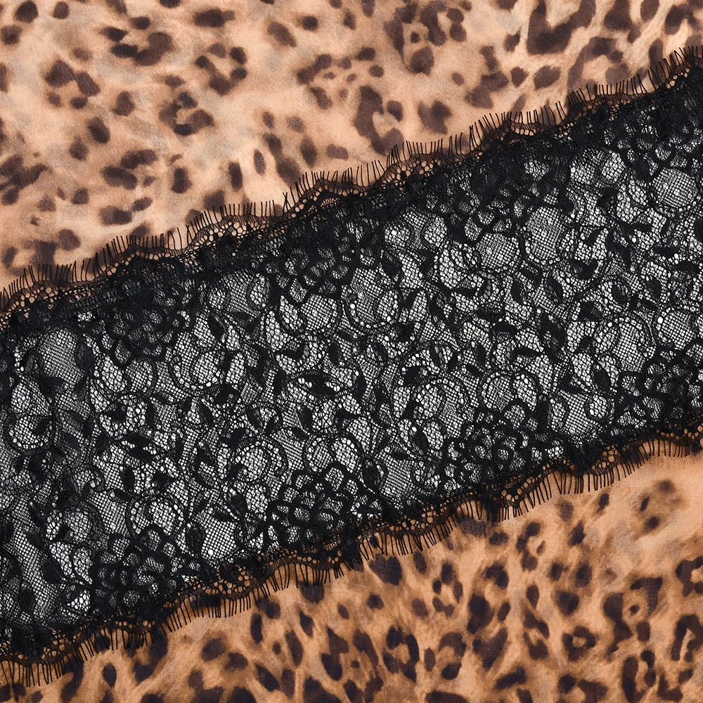 MUSE - שמלת מקסי תחרה ונמר סקסית