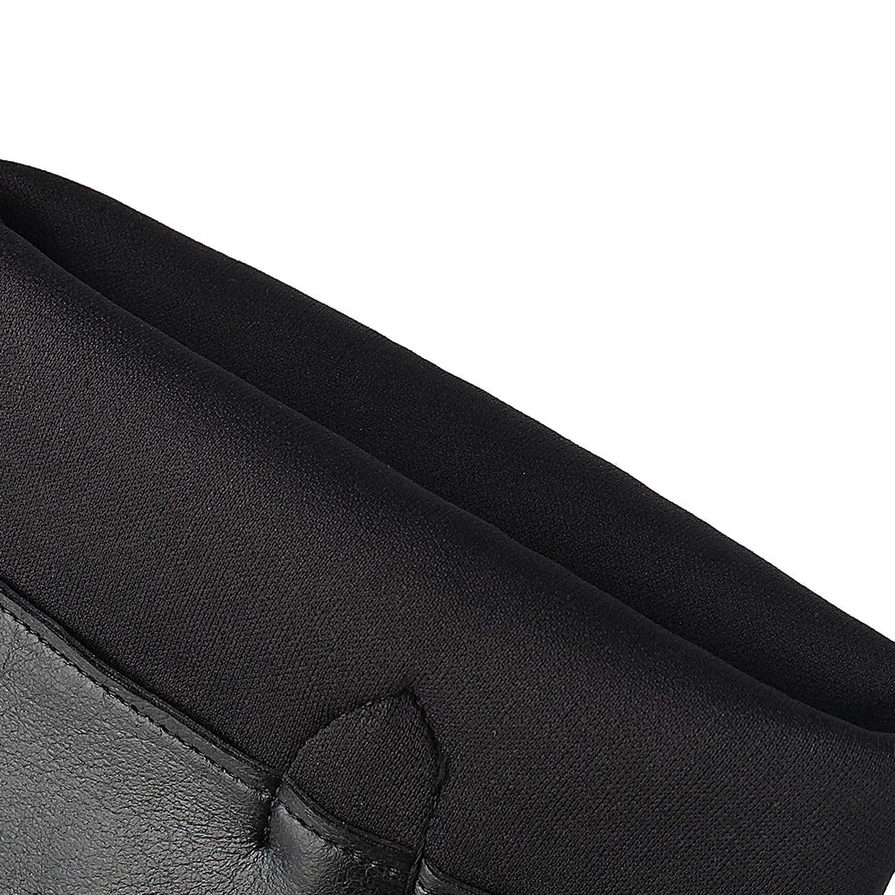 WILD - מגפי ברך קאובוי רקמה עקב בלוק בוהן מחודדת