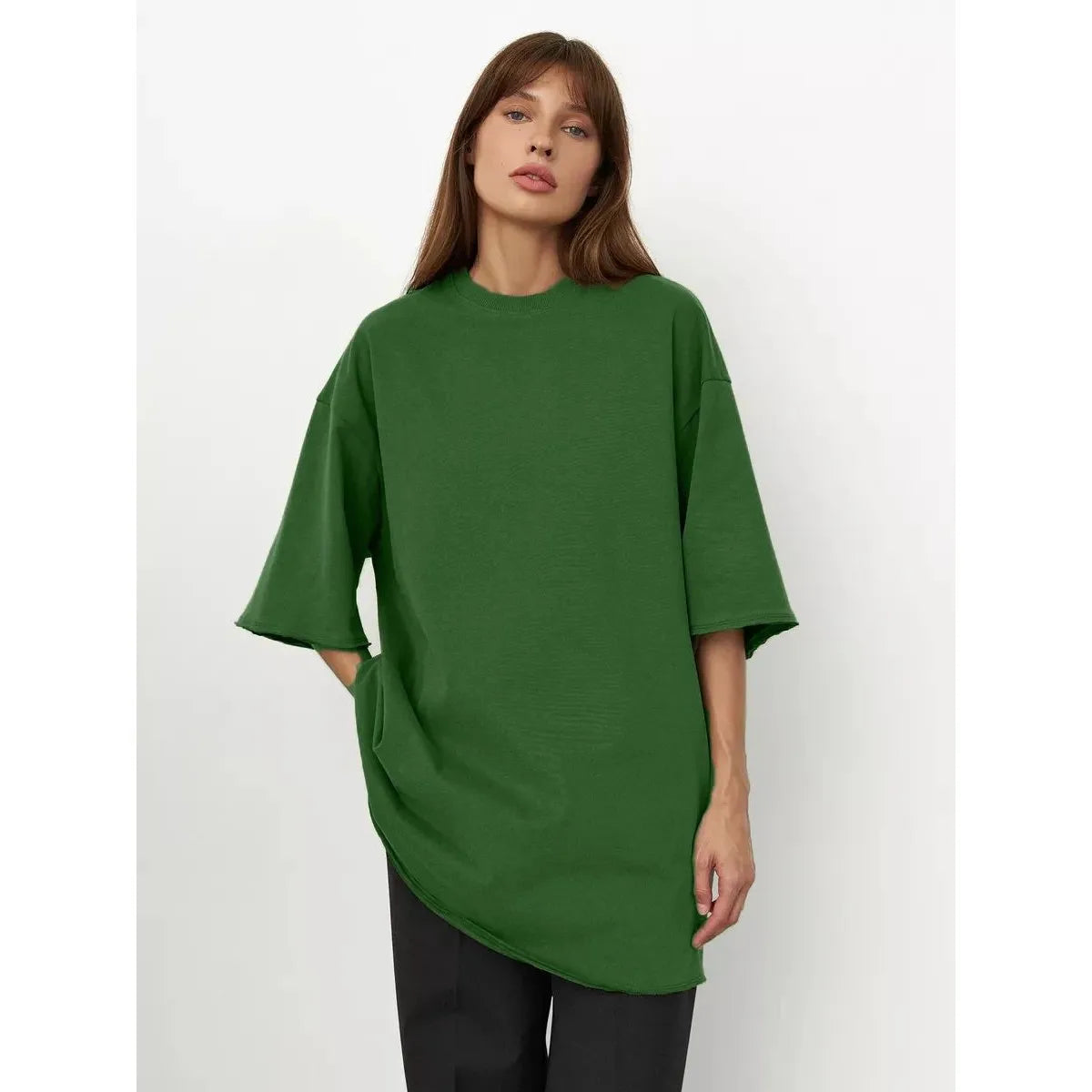 SILK - חולצת כותנה עבה אוברסייז