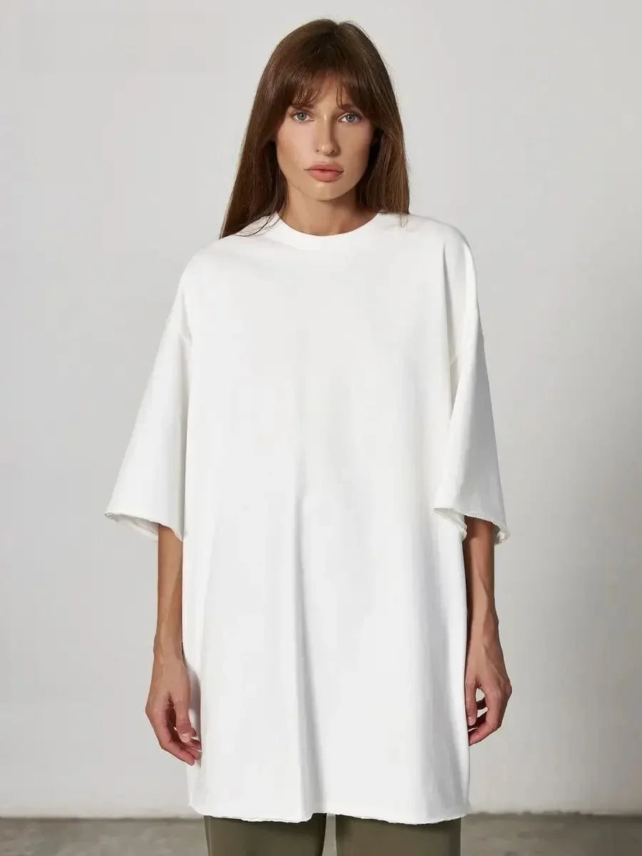 SILK - חולצת כותנה עבה אוברסייז