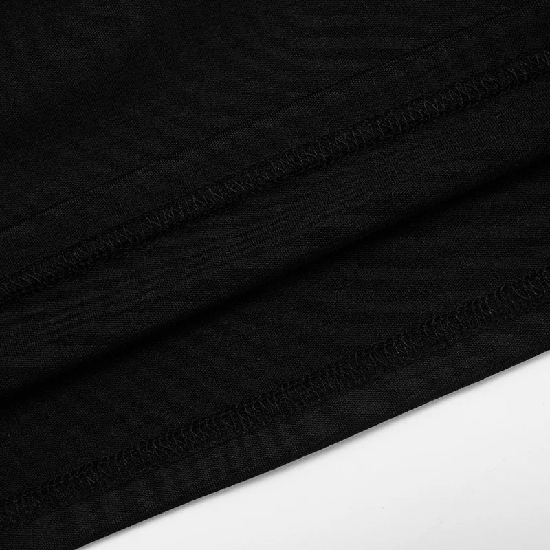 NOELLE - שמלת מיני V עמוק קפלים שרוול ארוך מותן גבוה