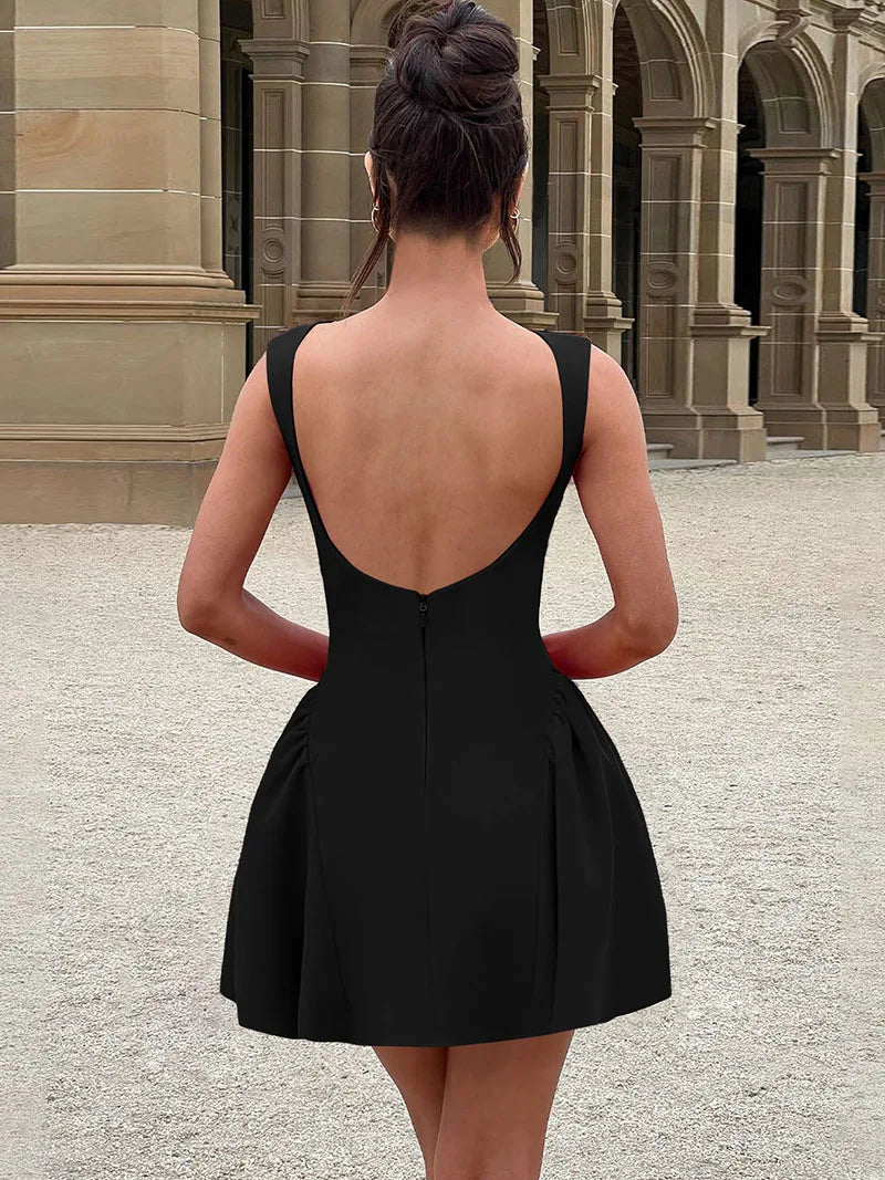 NEVE - שמלת מיני אלגנטית גב חשוף