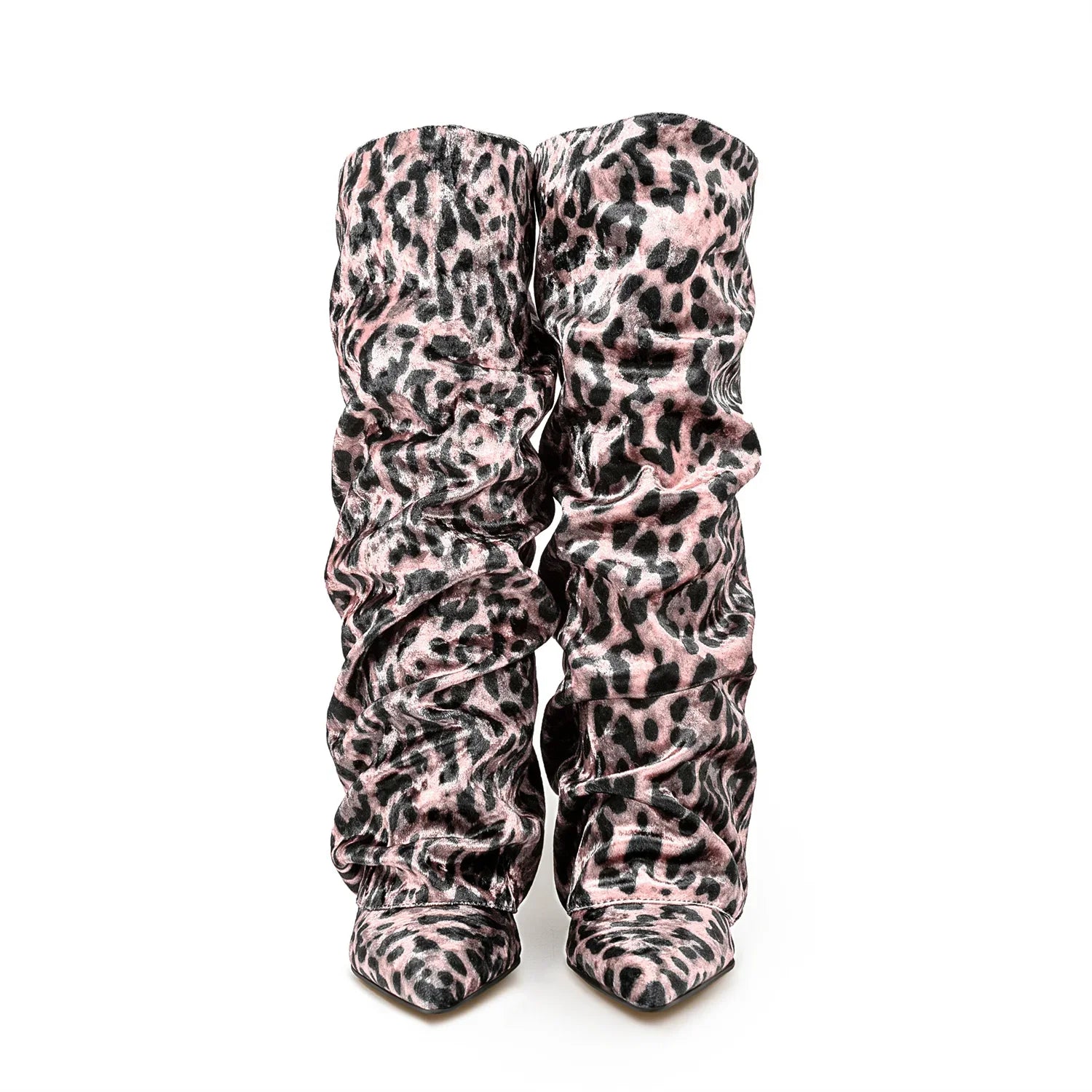 GRACE - מגפי ברך ווג' מקופלים בוהן מחודדת