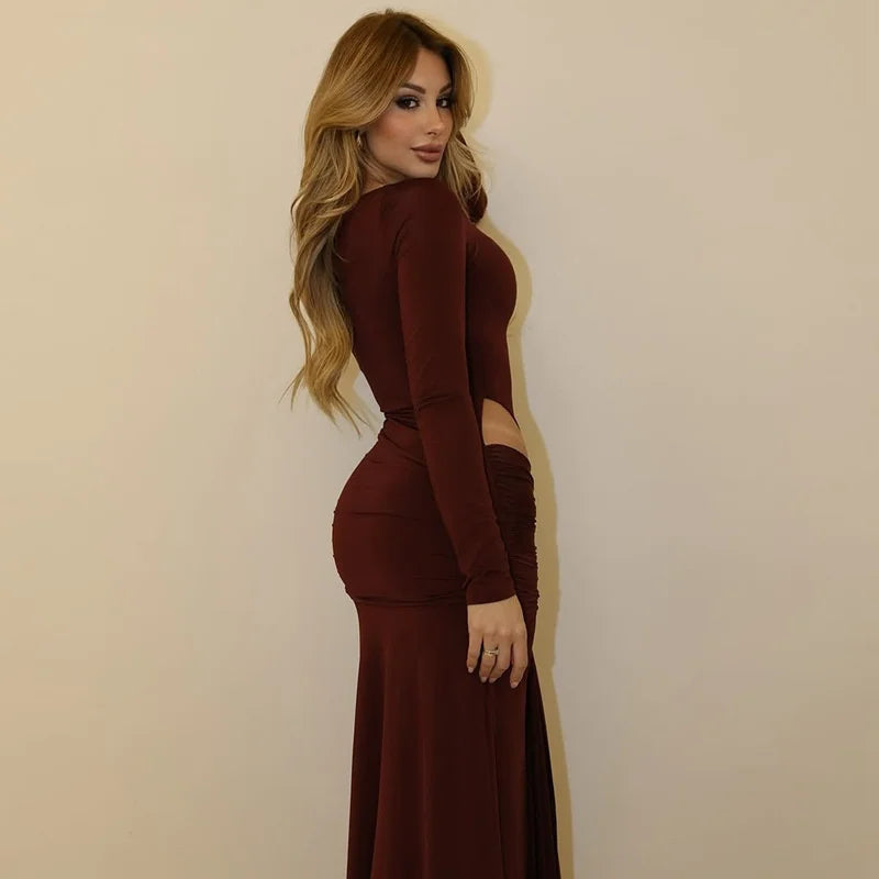 PHOENIX - שמלת מקסי עם שרוולים ארוכים