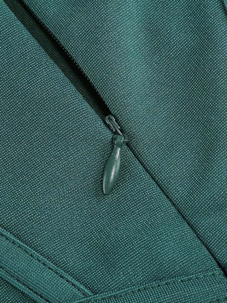 PENNY - שמלת מקסי כתף אחת דרייפ נצנצים קורסט