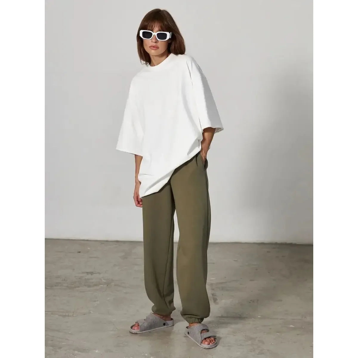 SILK - חולצת כותנה עבה אוברסייז