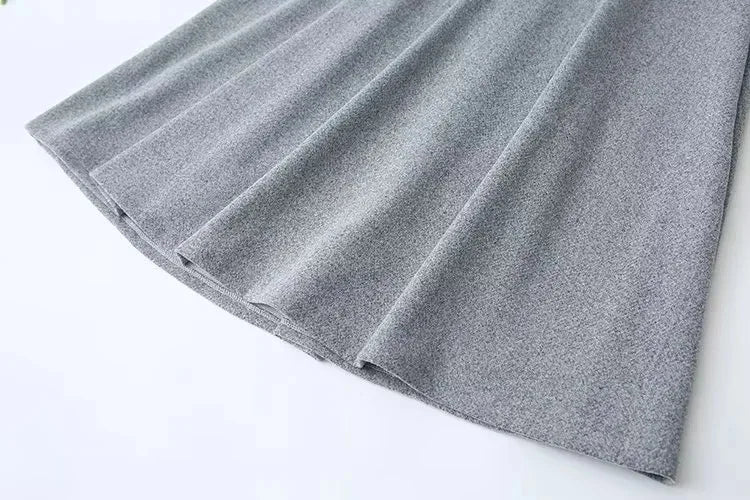 GRACE - סט חליפת צמר בלייזר וחצאית פליסה