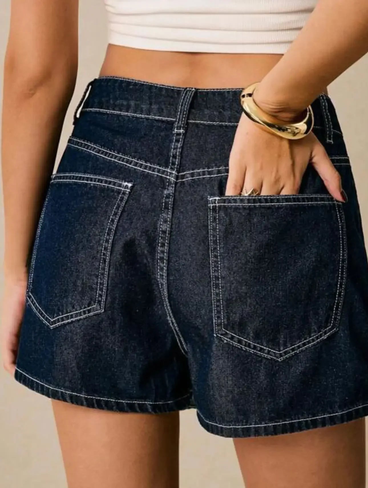 KENDALL – סט דנים: חולצה מכופתרת וחצאית מיני