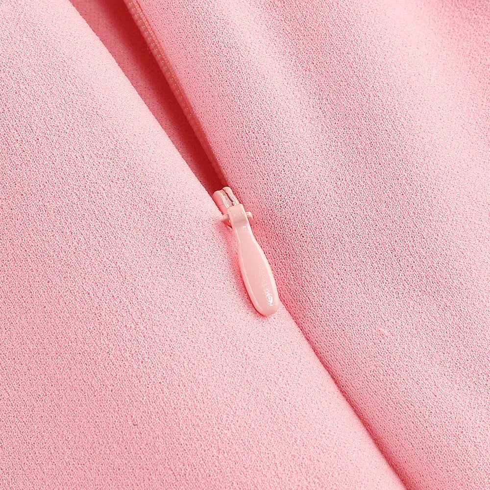 PEARL - שמלת מיני גב חשוף קשת דקורטיבית ללא שרוולים