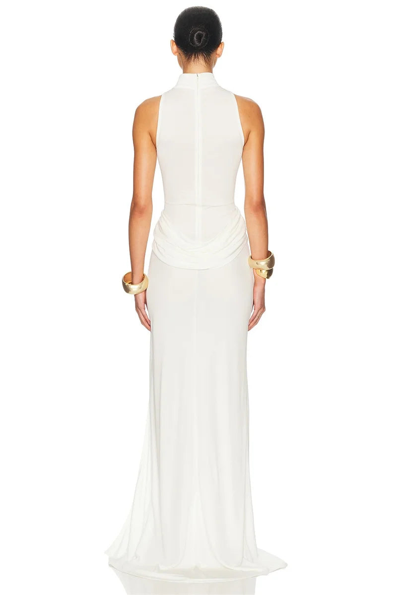 שמלת ARIEL – מקסי אלגנטית עם שסע וכתף חשופה